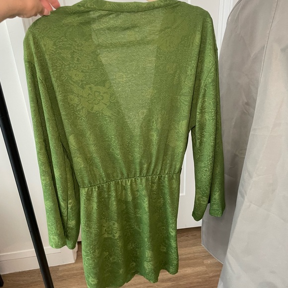 Zara green dress / cover up size small - Picture 2 of 4